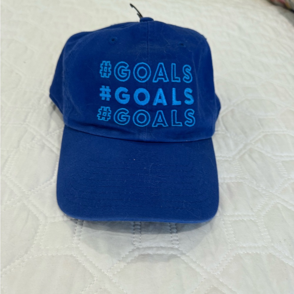Blue Kids Cap with #GOALS Embroidery